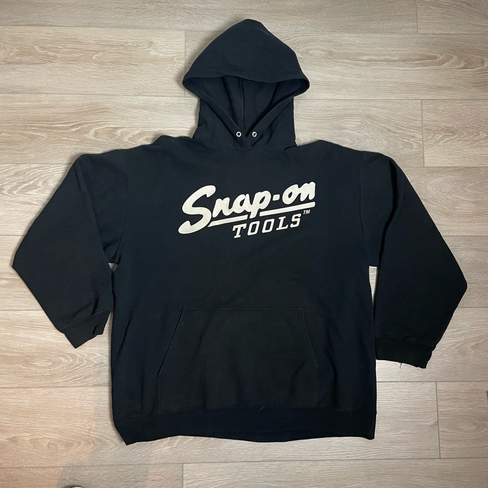 Vintage Snap On Tools Graphic Black Hoodie - 2X Large